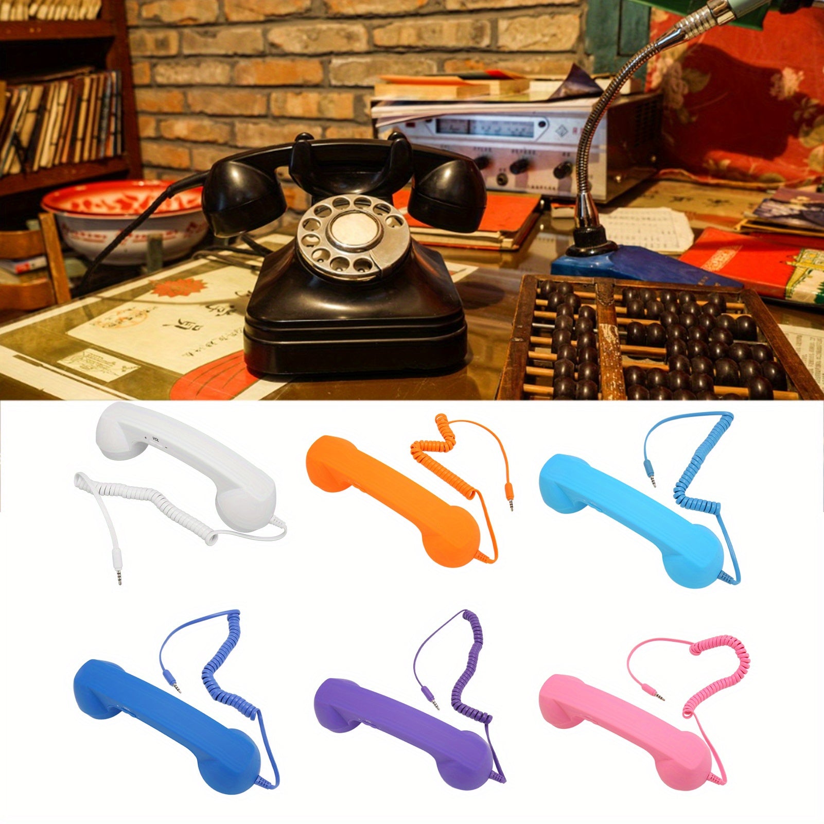 TEMU Wired Control Phone Earpiece With 3.5mm Jack - Volume Control, Compatible With Smartphones And Computers, Calling, Computer Headset, , , Durable