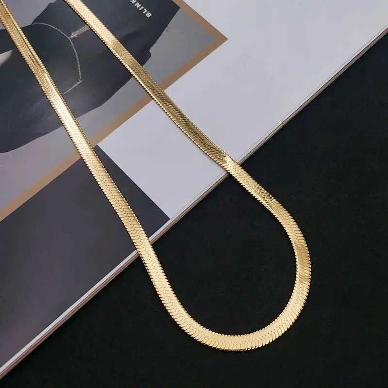 Hot 925 Sterling silver 18K Gold 4MM chain Necklace for Women Men La Luxury Fine Jewelry wedding gift chokerX241123