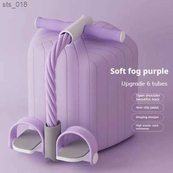 Accessories Yoga Pedal Puller Multi functional Tension Rope 6-tube Elastic Band Exercise Women at Home H241105