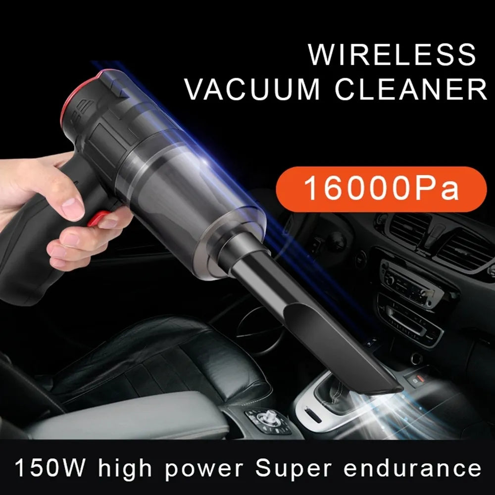 Other Household Cleaning Tools Accessories 16000Pa 150W Wireless Car Vacuum Cleaner Blowable Cordless 2 In 1 Handheld Auto s Home Dual Use Mini Clea