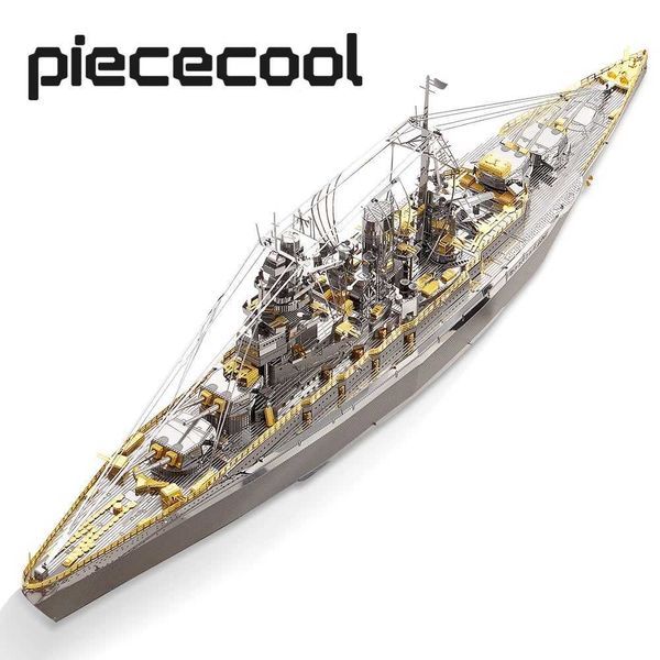 Piececool 3D Metal Puzzle Model Building Kits - Nagato Class Battleship Jigsaw Toy Christmas Birthday Gifts for Adults CL240817