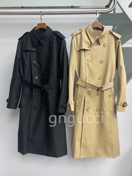 Designer mens Trench Coats Winter Classical Designer Long Shirt Coats men Women Brown Windbreak Coat Plus Large Size Casual Outerwear Thicke