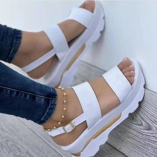 Summer for Women, Elegant Low Platform Heels, Sandals With Heels