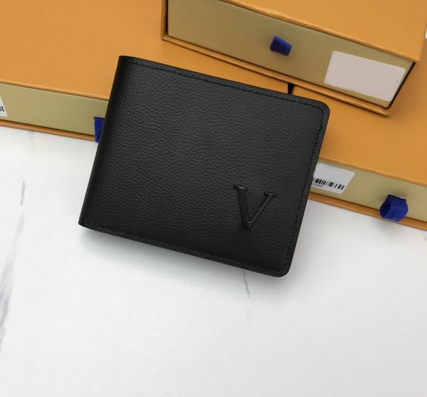 Fashion designer mens wallets luxury Metal Digram purses high-quality flower letter credit card holders ladies short money clutch bags with