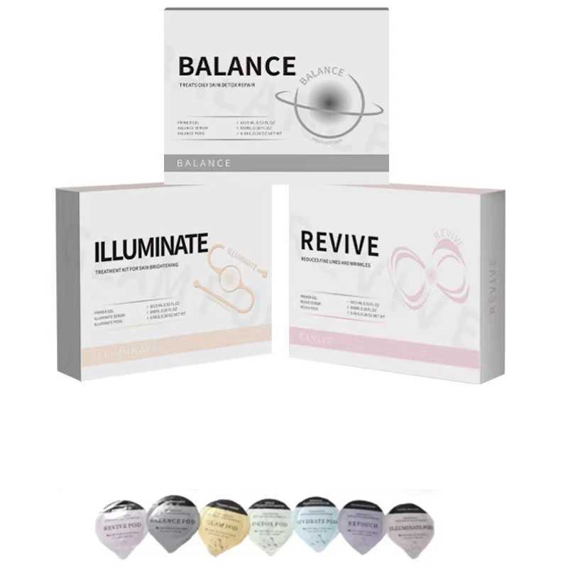 Hydrate Glam Revive Detox Illuminate Kit Pods Serum Facial SPA Serum For Bubble Beauty Machine Facial Oxygen Aqua CO2 Serum GelsXJ250113