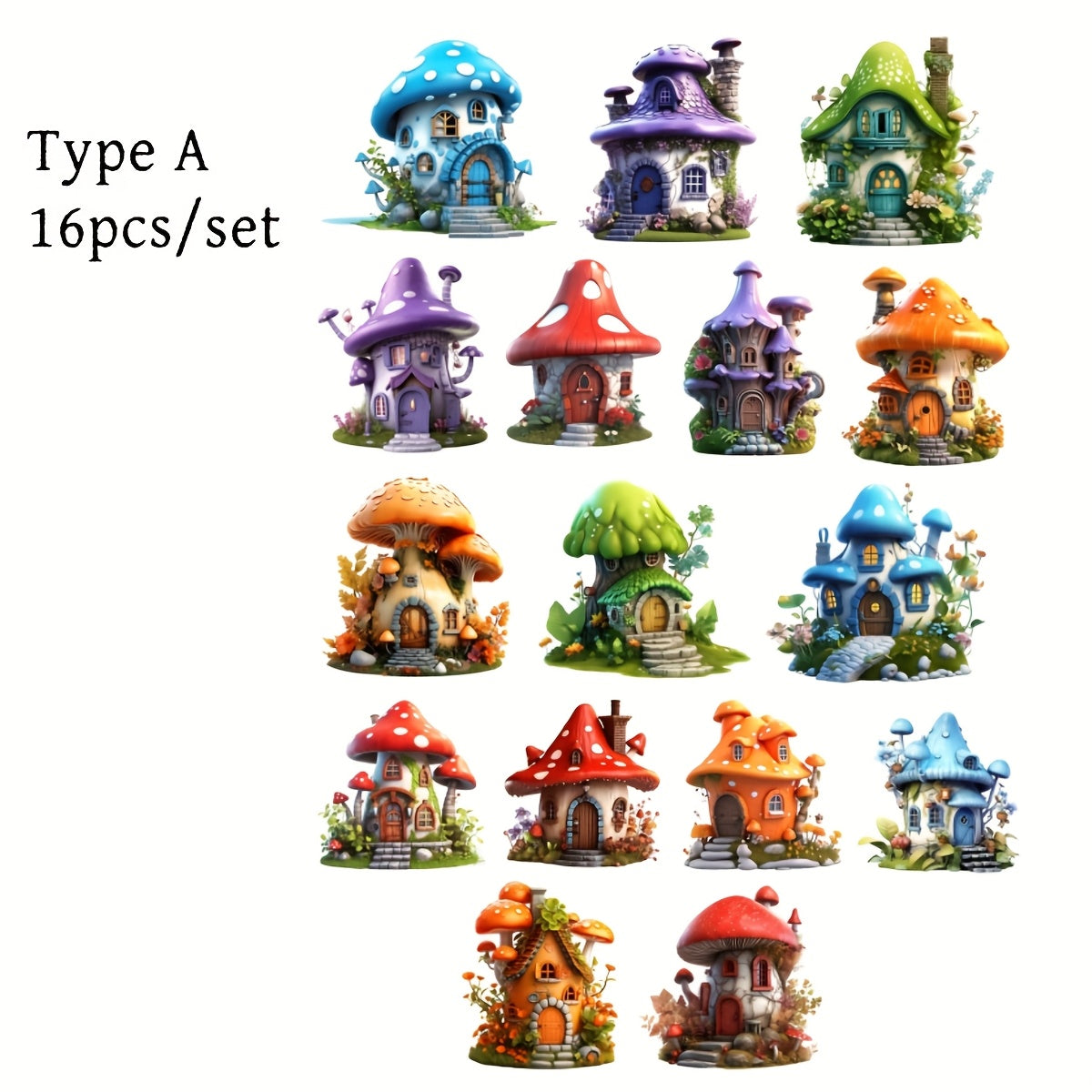 TEMU 16pcs Handmade Retro Series Waterproof Stickers Set, Creative Diy Decoration For Notebooks, Magazines, And Gifts - Reusable, Matte