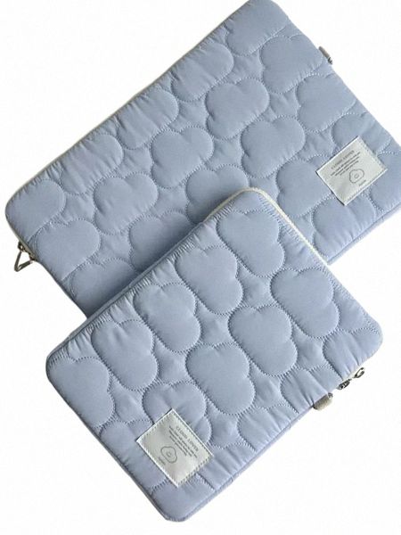 ins Light Blue Laptops Sleeve Cover For MacBook Air 13 13.3 14 Inch Notebook Bag Carrying Pc Case 11 Inch Shockproof Laptop Bag E5cV#