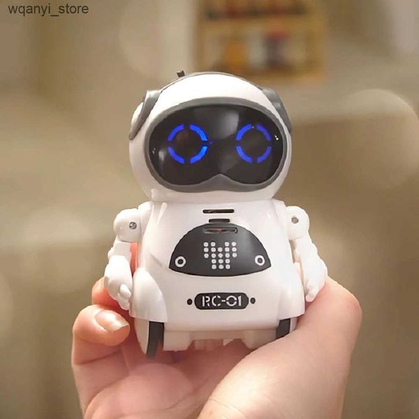 Electronics Pocket RC Robot Talking Dialogue Voice Recognition Recording Singing and Dancing Mini Remote RC Robot for Kids L240910