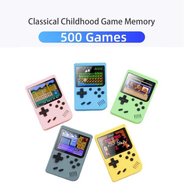 Mini Game Console Handheld Video GBA Stick Console 8-bit 3.0-inch Color LCD FC 500-in-one Classic Games Adult Boy Toy Gift 2023