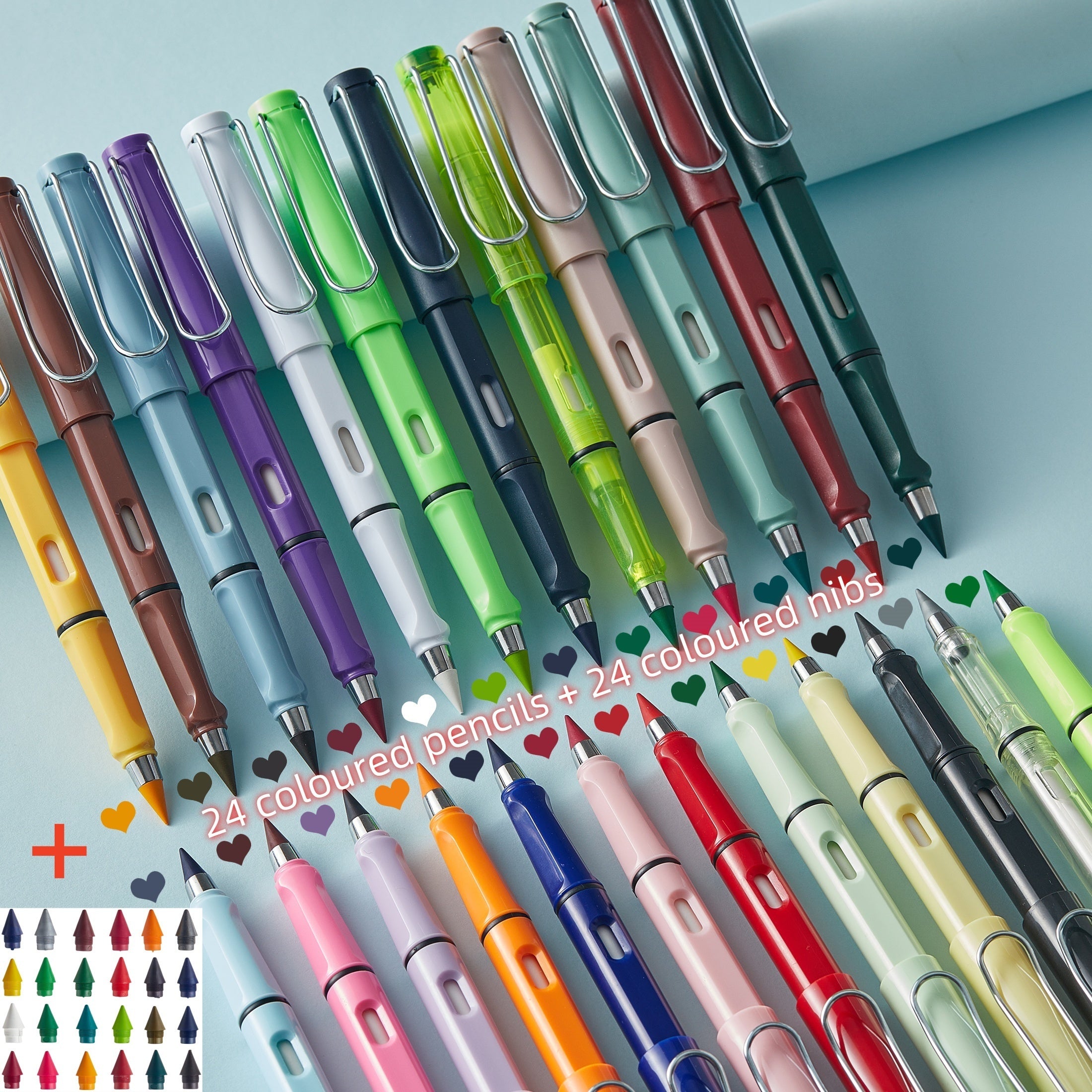 TEMU 36-48pcs Brand Pencil Colors Pencils Inkless Unlimited Pencils School Sketching Drawing Stationery, Back To School, School Supplies, Kawaii