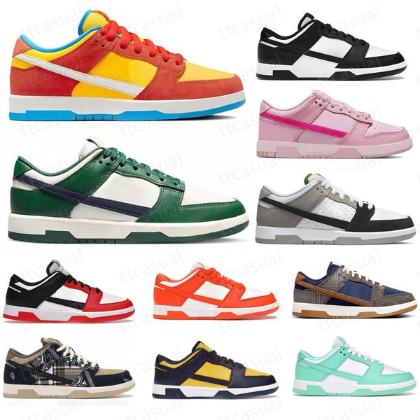Running Shoes Men Women Shoes Sneaker Panda White Black UNC Blue Grey Fog Photon Syracuse Candy Vintage Green Sail Bordeaux Trail Platform M