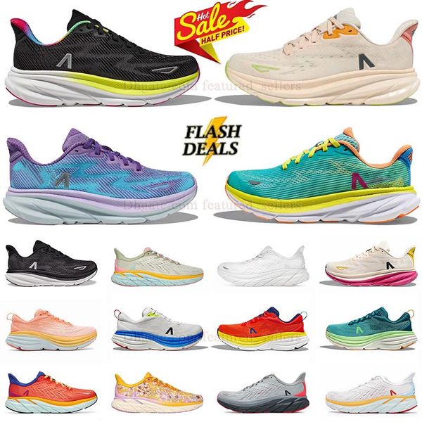 Clifton 9 Bondi 8 running shoes for men women designer shoes one one triple black white free people breathable womens sneakers outdoor sport