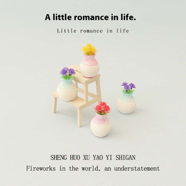Dollhouse Miniature Vase Decoration Small Ornaments Creative Resin Crafts Micro Landscape Scene Shooting Model