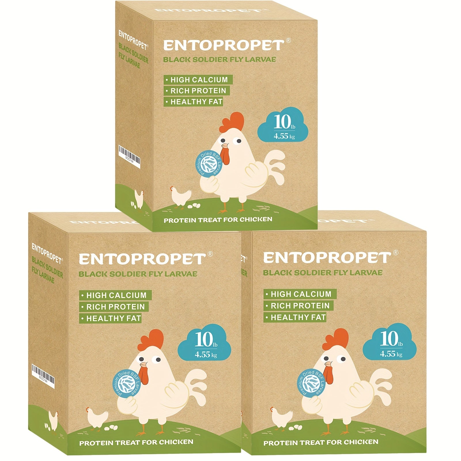 TEMU 30lbs Entoproet Dried Fly , Protein-rich Treat For Chickens, Ducks & Birds, Nutritious Poultry Feed, Animal