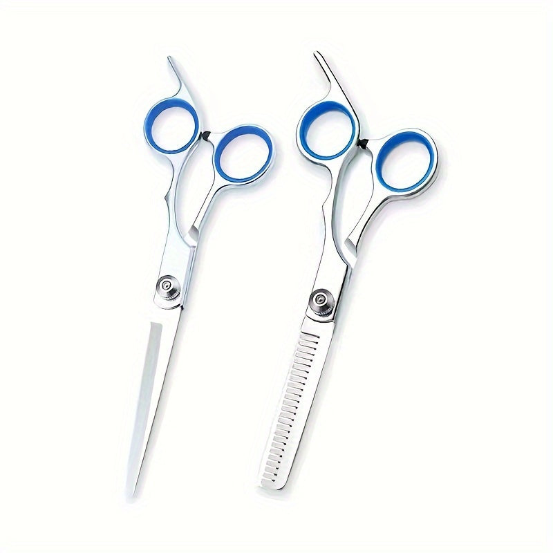 TEMU 2pcs-set Barber Scissors, Hair Cutting Scissors, Hair Thinning Shears, Household Barber Salon Hair Styling Tools