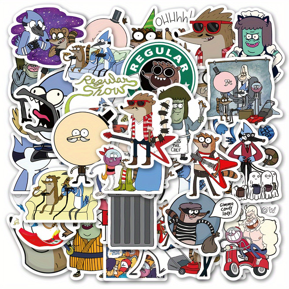 TEMU 52 Funny Stickers - High-quality Pvc Waterproof Stickers - Used To Decorate Laptop Cases, For Ipad, Computers, Refrigerators, Luggage, Etc