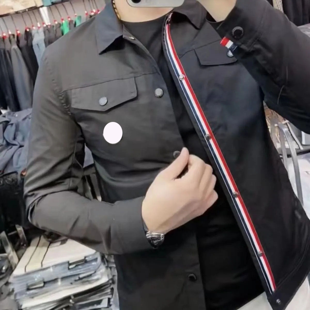 Man Jackets Tops Shirts Stripe Zippers Coats Bomber Jacket Mens Spring Autumn Coat With Letters Budge Asian Size M-5XL