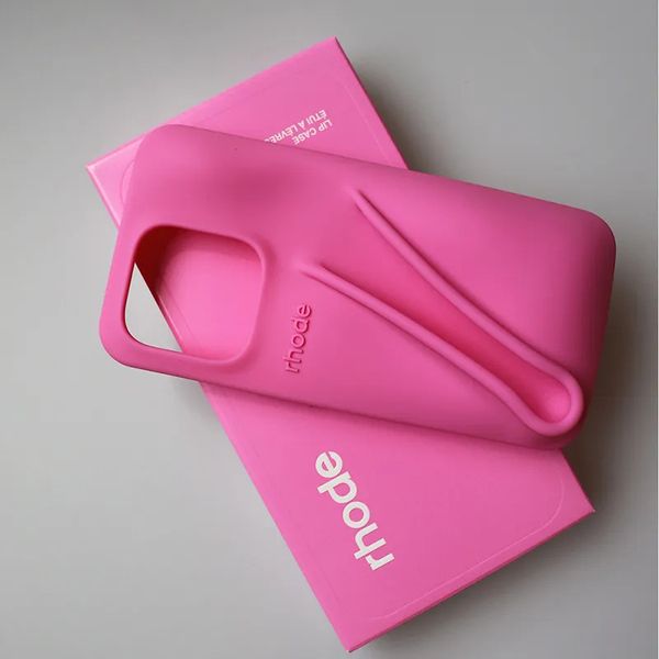 rhode phone case Lipstick Portable Case Design Lip Gloss Lipstick Lip Balm 3D Make-Up Silicone Phone Case for iPhone 15 14 13 12 Pro Max 16P