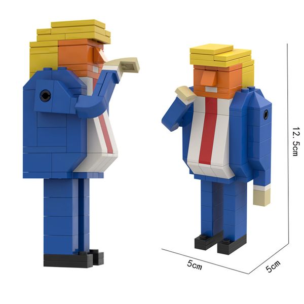 Cross-border sales of US election figures building blocks model children&#039;s jigsaw puzzle assembly building toys