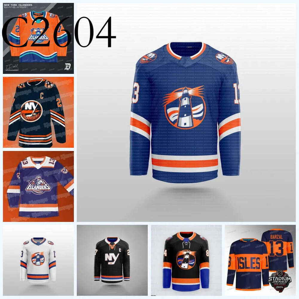 C26 13 Mathew Barzal Islanderes 2024-25 Concept Hockey Jersey Bo Horvat Brock Nelson Noah Dobson Adam Pelech Ryan Pulock Ilya Sorokin Tristan Lennox