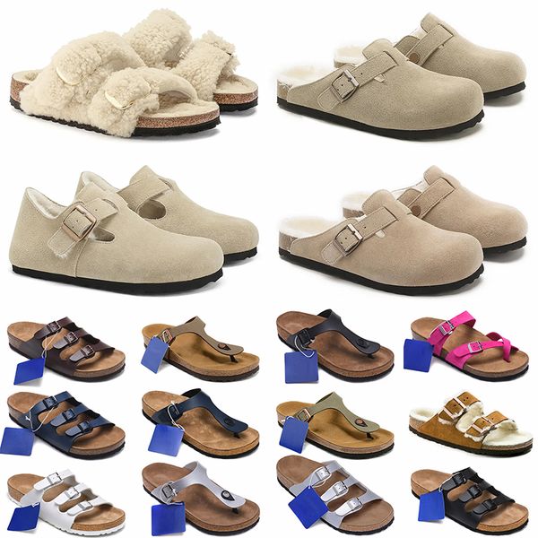 2024 New Fashion Taupe Soft Footbed Designer Sandals Platform Vintage Womens Mens Beach Flip Flops Slides Walking Classics Suede Leather Cot