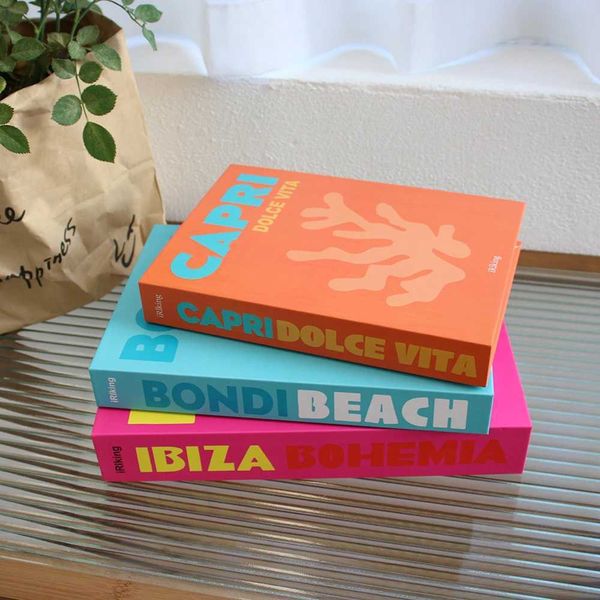 Decorative Objects Figurines 3 pieces-set of multi size fake books for home decor bookshelf decoration living room coffee table and books T2