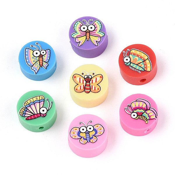 Printed Handmade Polymer Clay Beads