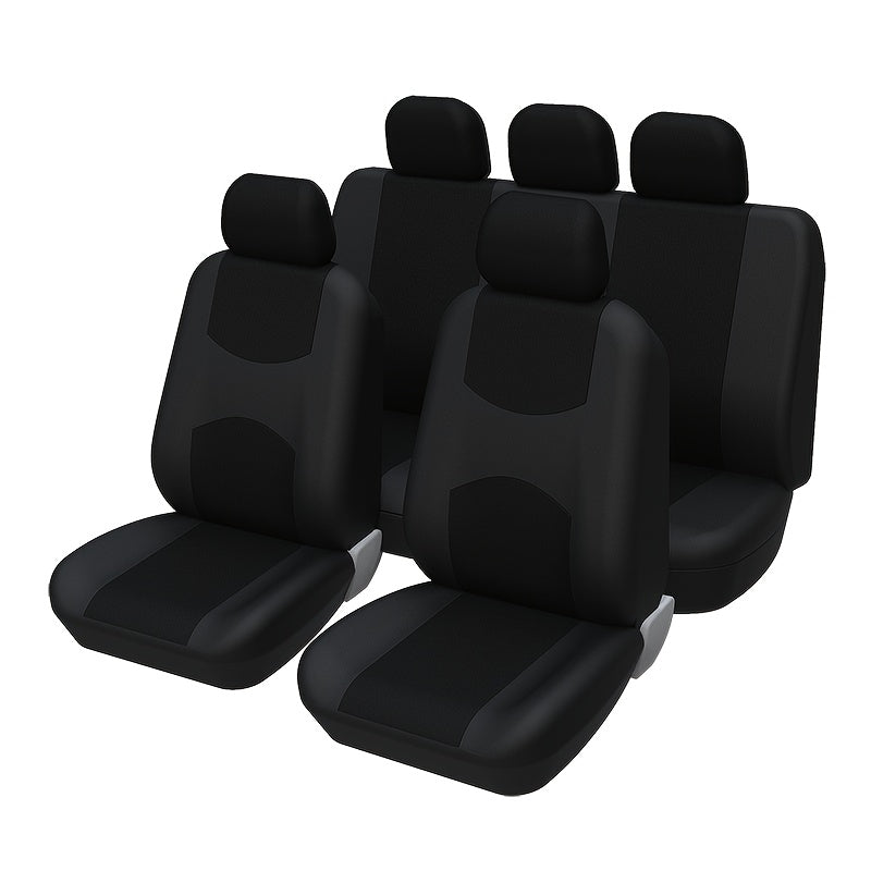 TEMU Seat Covers Full Set - Heavy-duty Foam Padding & Breathable Fabric, Black, Fits Most, Suvs, Trucks, - , Durable &, Seat Cover Car, Car Seat