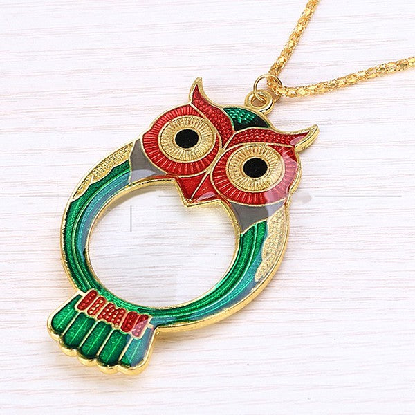 Lupa metal colgante collares