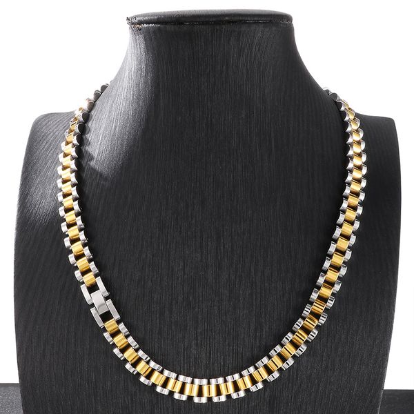 Women Mens Choker Classic Strap Design Stainless Steel Link Chain Necklace For Xmas Gifts.Birthday Gifts.Friends Gifts 10mm 24inch Choose Co