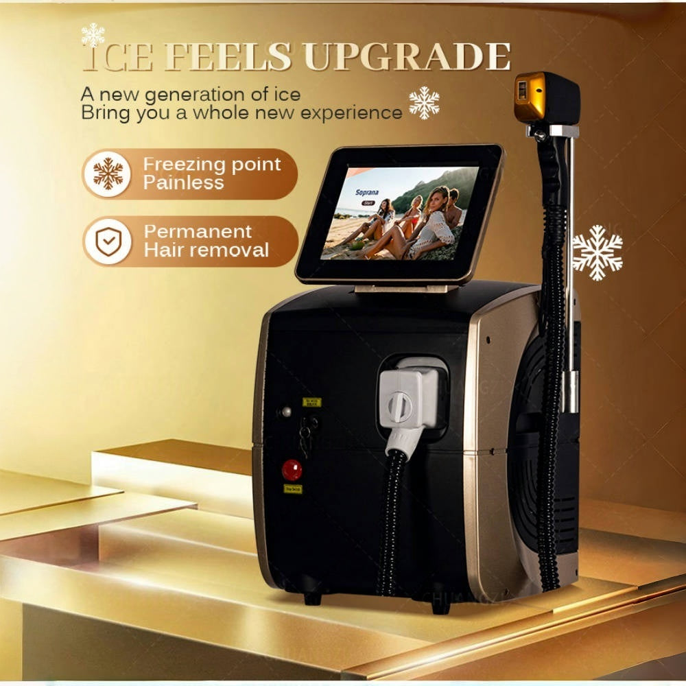 808nm Alexandrit Diode Laser Hair Removal Machine 3 Wavelengths Painless Permanent Suitable for home and beauty salon