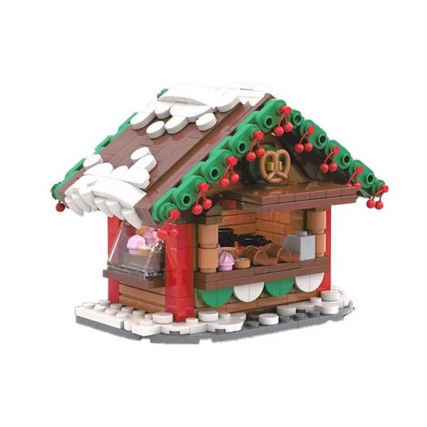 Building block Christmas building blocks cpatible with S Christmas grills and Brerie-as-snack shop building models Christmas winter gifts Z2