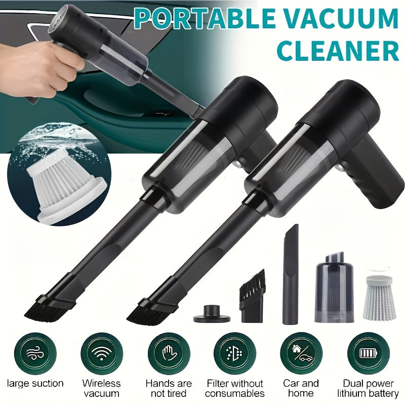 TEMU [ultra-powerful Handheld Vacuum] 4000pa Cordless Handheld Vacuum Cleaner - Lightweight & Portable, With Crevice Tool, , Car Vacuum Cleaner For