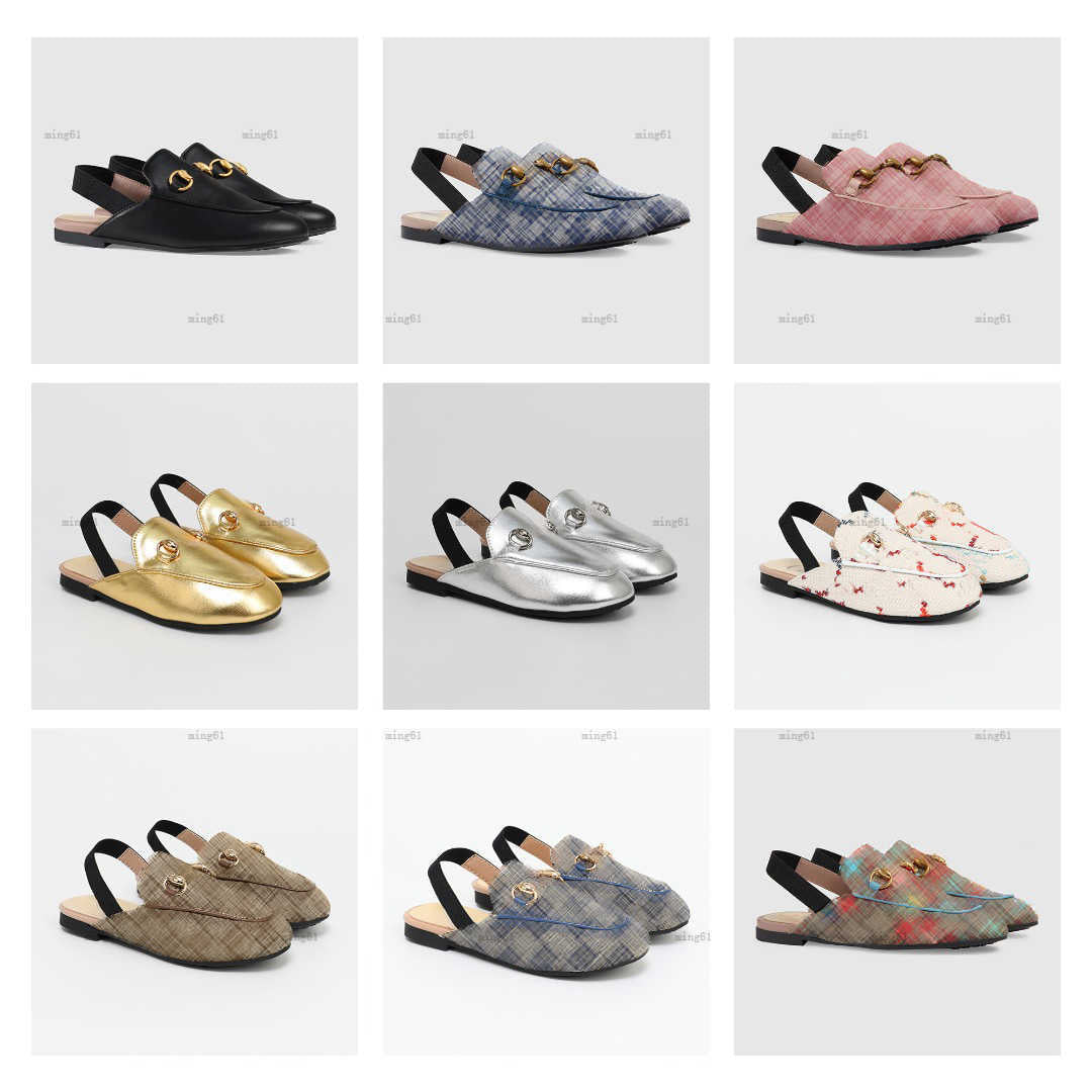 Brand kids slippers Multiple styles low-heel baby shoes sizes 26-35 Including shoe box Metal logo decoration boys girls Sandals