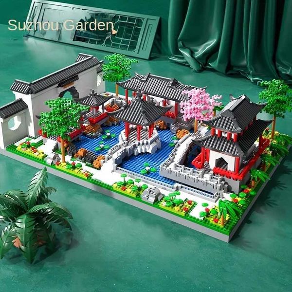 Blocos É difícil montar blocos de construção de micro -partículas QIQI chineses em Toys de montagem da série de jardins H241107 Y250117IURJ