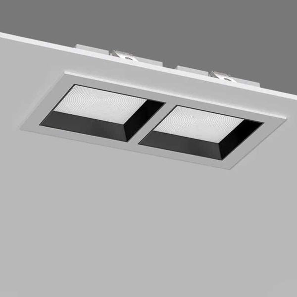 Square tube light embedded LED single head double head ultra-thin grille light ceiling spotlight 7W9W living room aisle light SMD CL240830