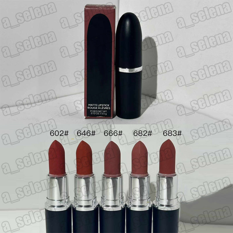 Brand Lip Makeup Matte Lipstick 3.5g Nature Rouge A Levres Mat Lipsticks 602# 646# 666# 682# 683# 14 Color