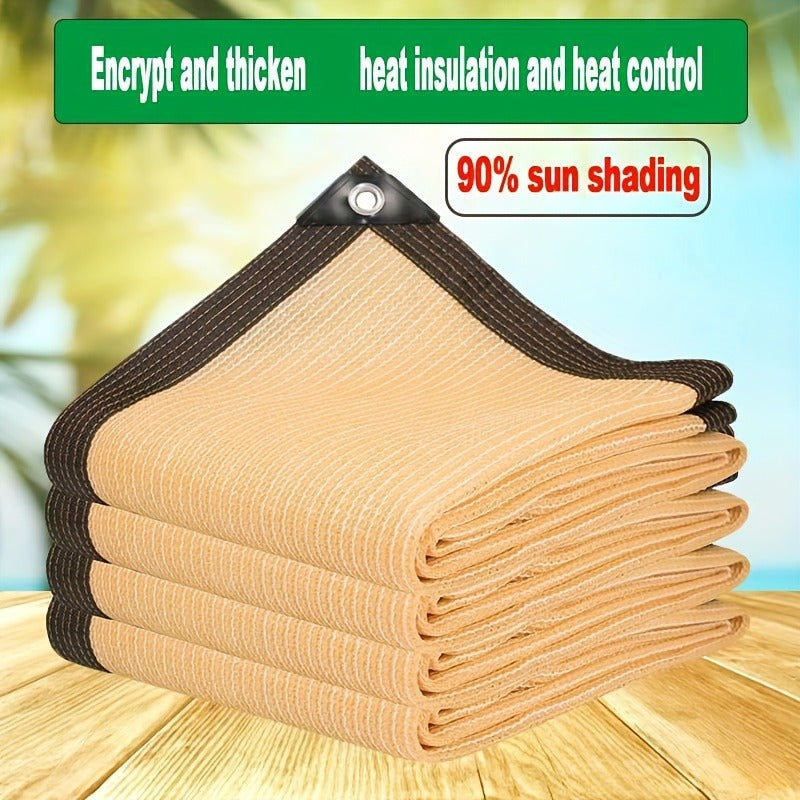 TEMU Sunshade Cloth With Beige Mesh And Loop, Suitable For , Canopy, Plant Greenhouse, Barn, Dog House, Outdoor Use, Garden Shade Cloth, Greenhouse