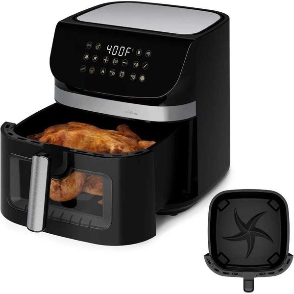 Air fryer 9.5QT large air dryer 9 1 touch cooking preset 400 F temperature multifunctional 1700W kitchen utensils air fryer B240806
