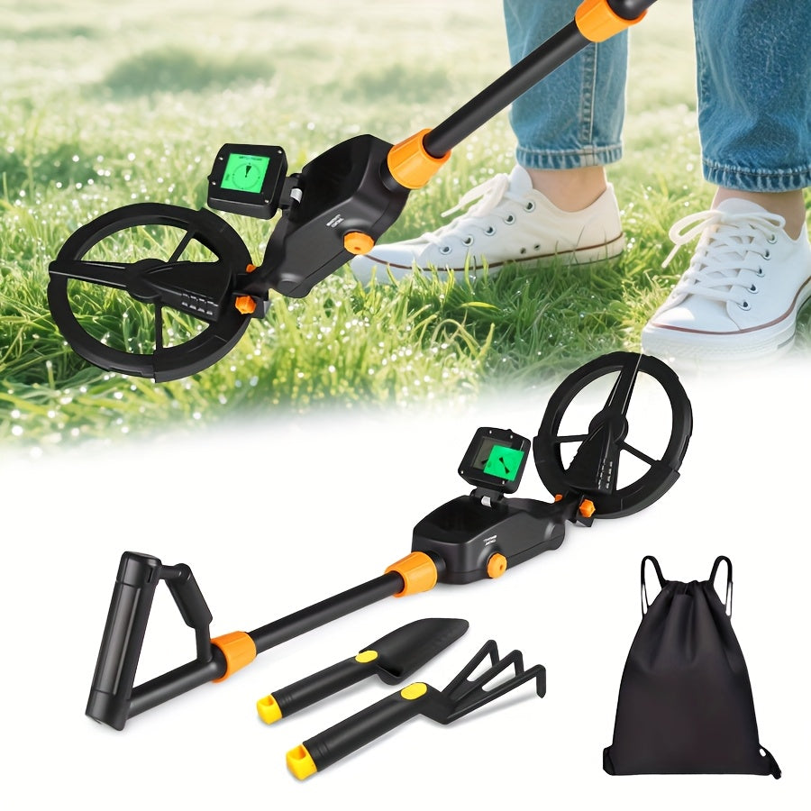 TEMU Metal Detector For Adults& Kids, Search Coil With Lcd Backlight, 5 Golden Detector, Advanced Dsp Chip&high System For Beach-golden Hunting