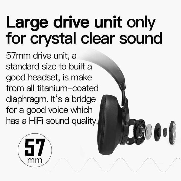 Headsets Bluedio T7 Wireless Headset Bluetooth Headphones ANC bluetooth 5.0 HIFI sound with 57mm loudspeaker face recognition for phone J240