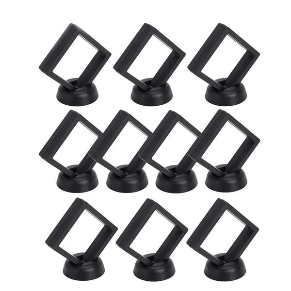 10pcs Display Box 3D Floating Frame Jewelry Stand Shadow Gift Ring Pendant Holder Jewellery Stone Presentation Case 241114