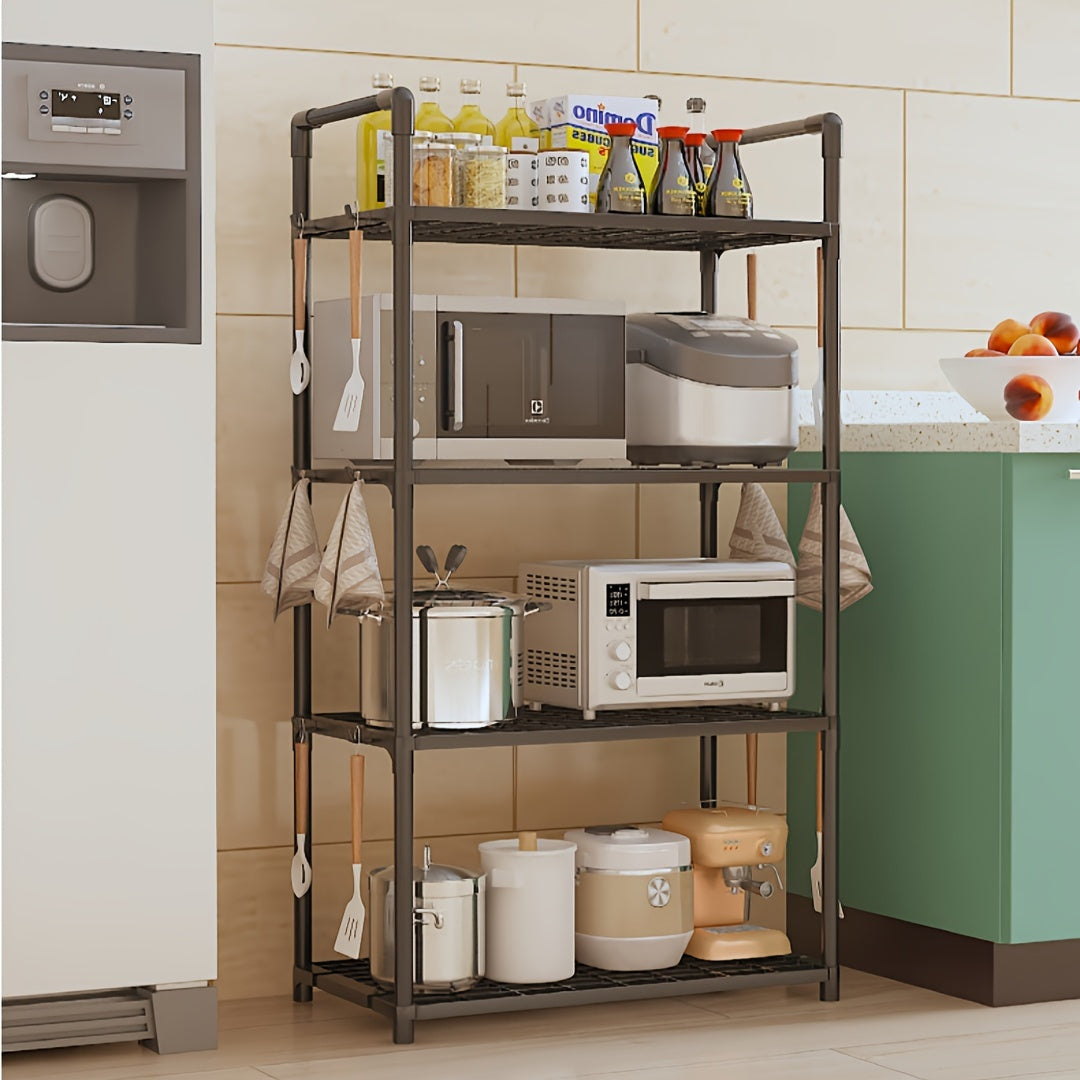 TEMU 4-layer Multifunctional Storage Rack, Kitchen Appliances, Bathroom Essentials, And Living Room Decoration, Easy To Assemble, Sturdy Structure,