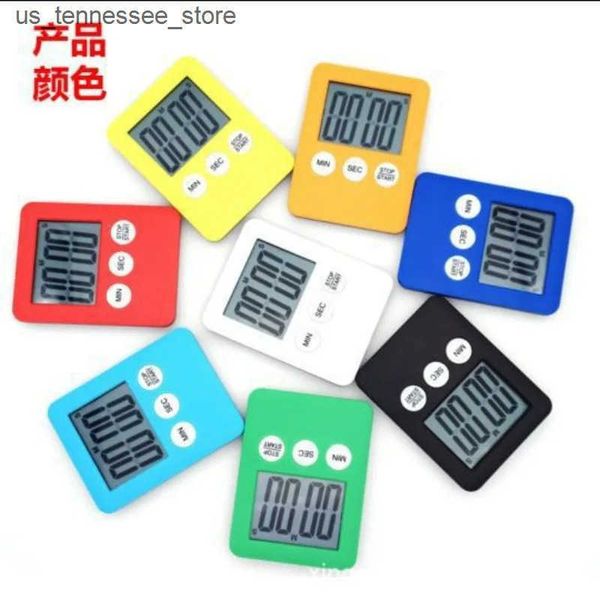 Timers DIYWORK alarm clock square large LCD digital screen with magnetic countdown thin and simple kitchen cooking timer J241116