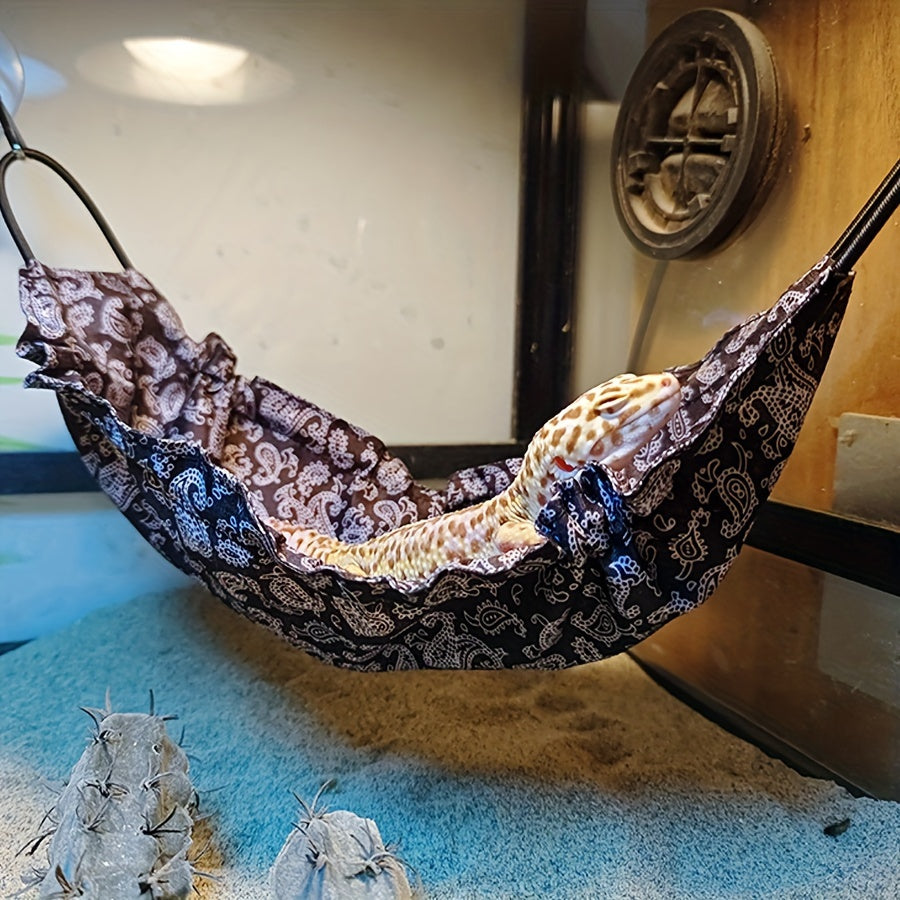 TEMU Suction Cup Fixed Lion Lizard Pet Sleeping Hammock Reptile Breeding Thermoregulation Box Semi-empty Swing Basket