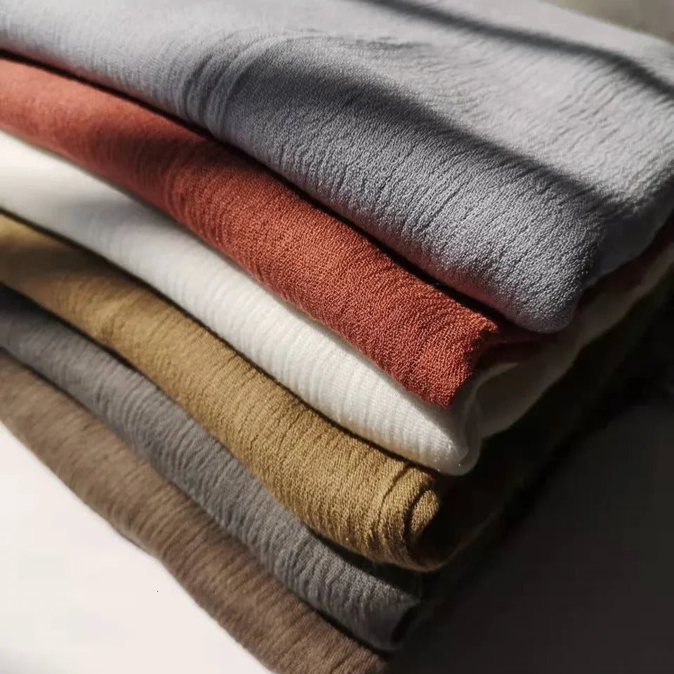 Arrival Crinkle Rayon Hijab Women Muslim Scarf Shawls Solid Headscarf Wraps Big Size Plain Islamic Turban Headbands Foulard 250314