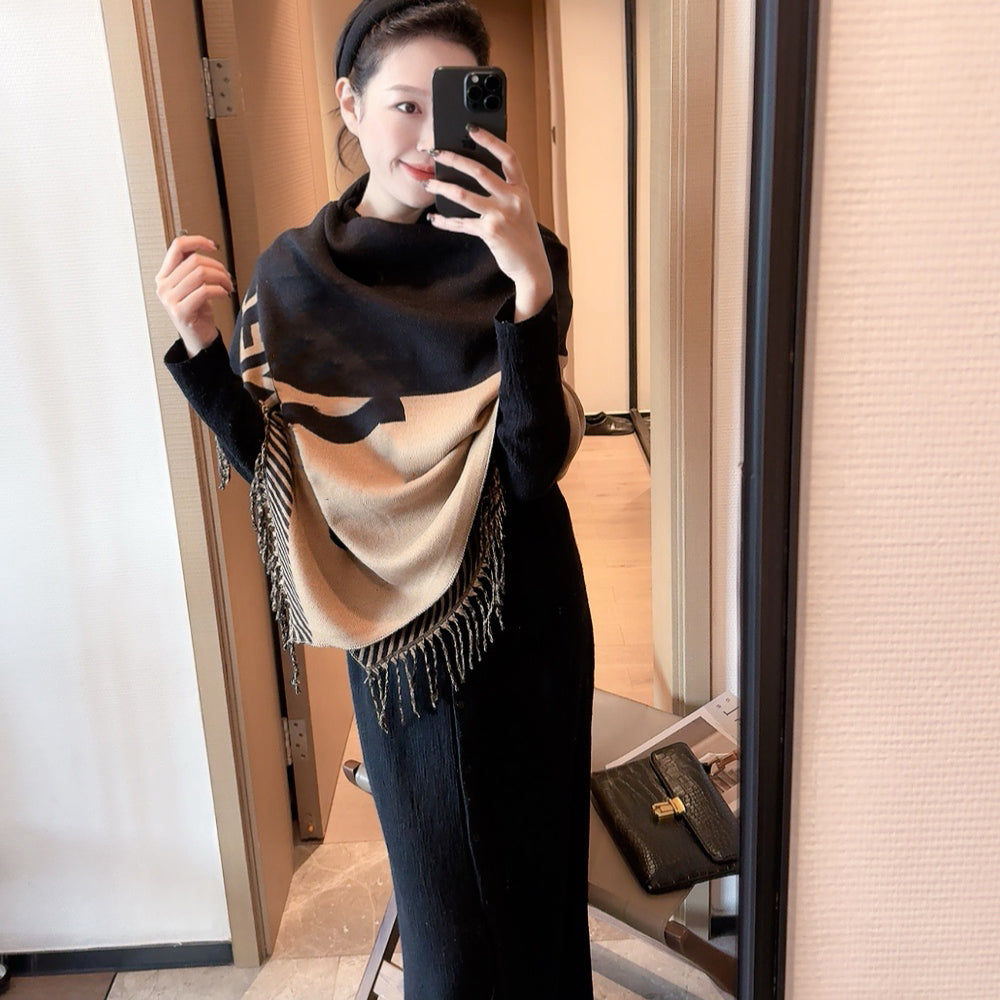 Luxury Scarf Designer Scarves Women Cashmere Thick Shawl Women Scarves Winter Wram Pashmina Wraps Hijab with Tassel Bufanda New Scarves Long Wraps g