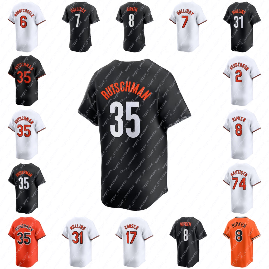 Adley Rutschman Baseball Jersey Jackson Holliday Cedric Mullins Gunnar Henderson Ryan Mountcastle Felix Bautista Colton Cowser Coby Mayo Jorge Mateo