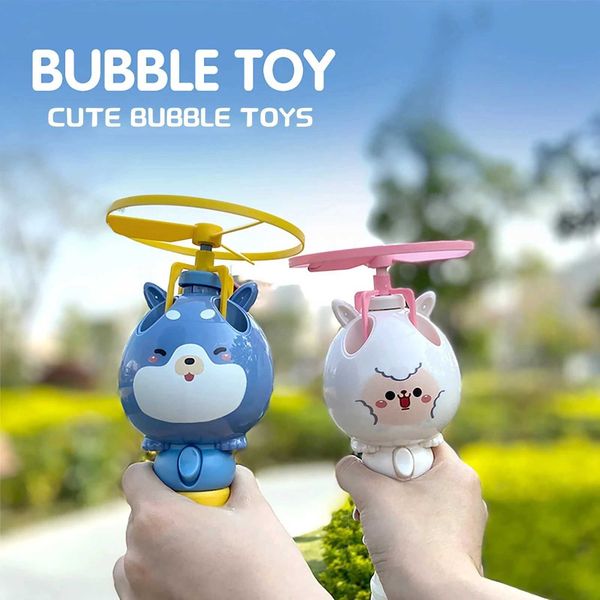 Autatic Gatl Bubble hine Toy Bathroom Summer Soap Water Plastic Bamboo Drama Bubble hine Childrens Toy Outdoor Air FlightY250120