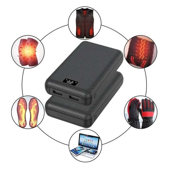 Cell Phone Power Banks Powerbank 30000mAh Portable Heating Mobile Power ply for Heating Vest Jacket Gloves Electric Heating Equipment DC Pow
